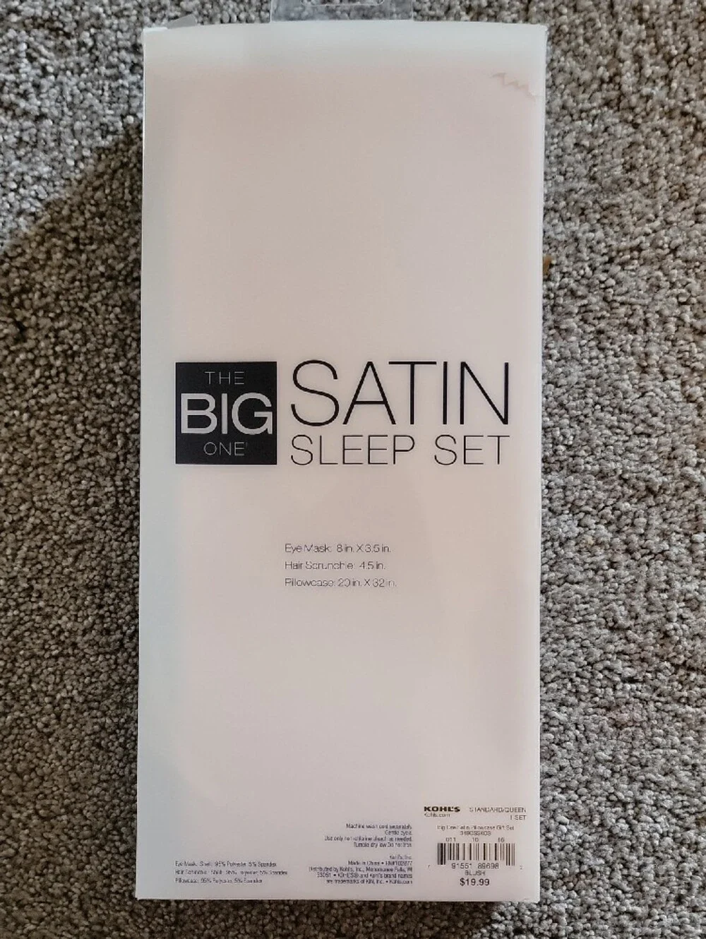 The Big One Satin Sleep Set - Light Blush Pink